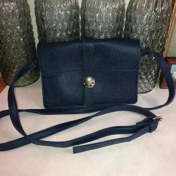 Melie Bianco Nicky Vegan Leather Mini Crossbody, Navy - Picture 3 of 5